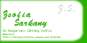 zsofia sarkany business card