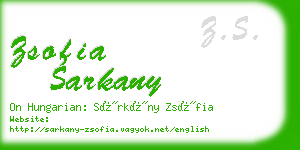 zsofia sarkany business card